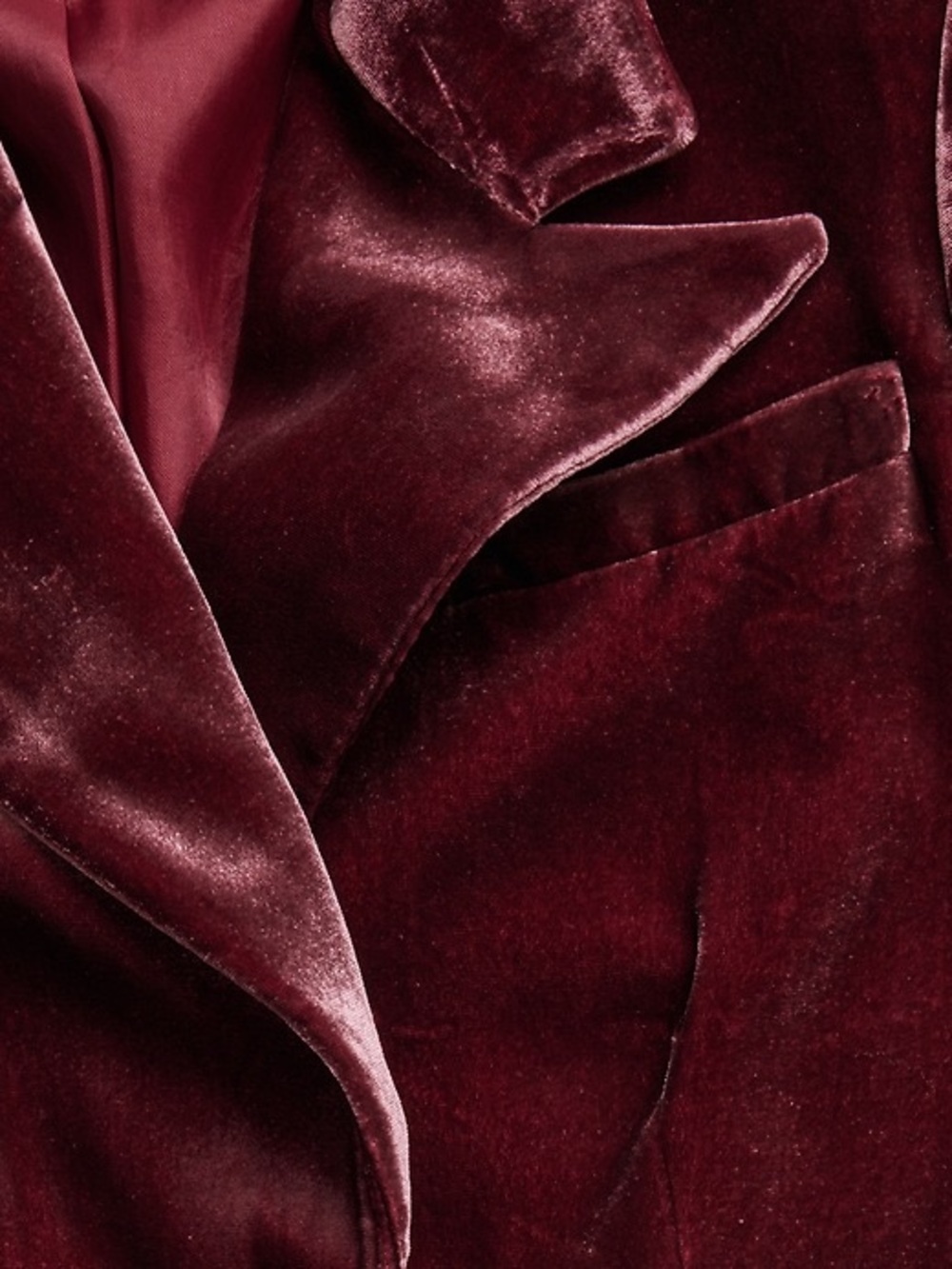 Banana Republic Red Madder Alyse Relaxed Velvet Blazer burgundy fall size 8 - Picture 5 of 7
